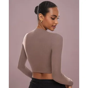 Stylish INLYRIC Women's Long Sleeve Crop Top in Various Colors
