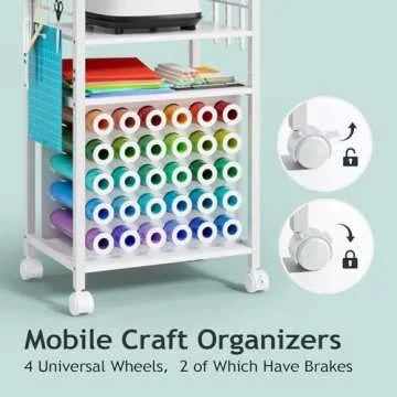 Craft Cart and Organizer Table for Cricut Machines