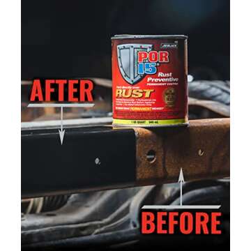 POR-15 Six Pack Rust Preventive Coating, Stop Rust and Corrosion Permanently, Anti-rust Protective Barrier, 4 Fluid Ounces, Gloss Black, Pack of 6