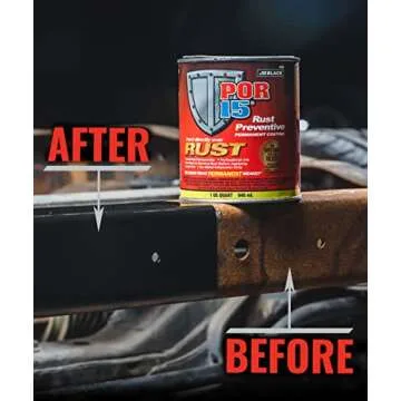 POR-15 Six Pack Rust Preventive Coating, Stop Rust and Corrosion Permanently, Anti-rust Protective Barrier, 4 Fluid Ounces, Gloss Black, Pack of 6