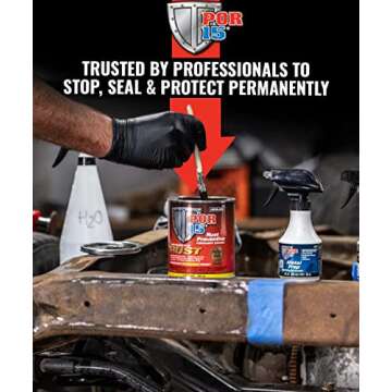 POR-15 Six Pack Rust Preventive Coating, Stop Rust and Corrosion Permanently, Anti-rust Protective Barrier, 4 Fluid Ounces, Gloss Black, Pack of 6