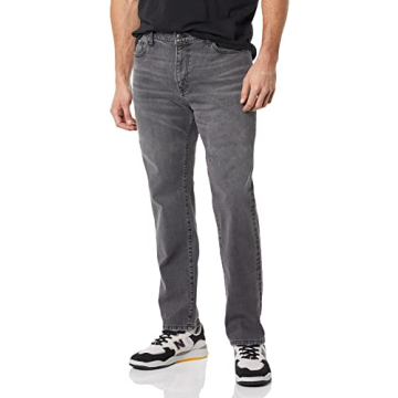Amazon Essentials Men's Athletic-Fit Stretch Jeans in Washed Grey - 33W x 32L