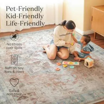 Stylish Washable Ruggable x Maral Heriz Area Rug
