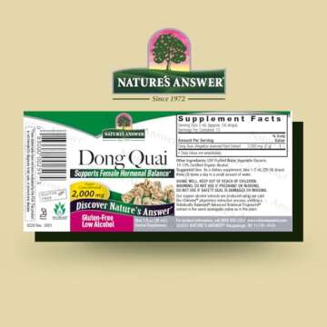 Nature's Answer Dong Quai Root with Organic Alcohol - Support Hormonal Balance