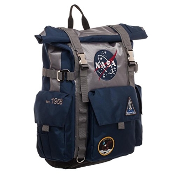 Bioworld NASA Roll-Top Backpack for Any Space Enthusiast