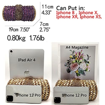 Elegant Multi-Blue Crystal Clutch for Women - Boutique De FGG