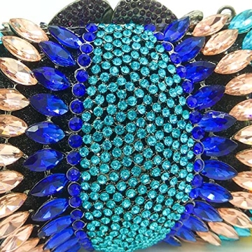 Elegant Multi-Blue Crystal Clutch for Women - Boutique De FGG
