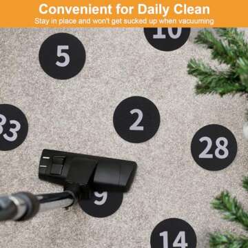 Black Carpet Spots Markers for Classroom - ForTomorrow 36 Pcs 4 Inch Floor Sitting Dots with Numbers for Preschool Kindergarten Elementary