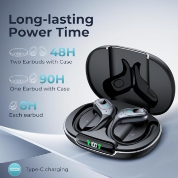 Occiam Wireless Earbuds 90H Playtime IPX7 Sweatproof