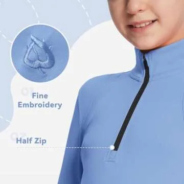 BALEAF Girls Fleece Long Sleeve Shirt for Active Kids