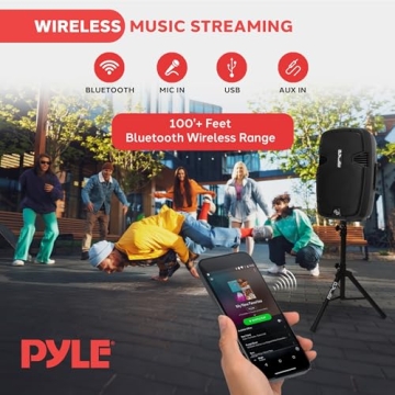 Pyle Wireless Portable PA System - 1800W Peak