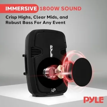 Pyle Wireless Portable PA System - 1800W Peak