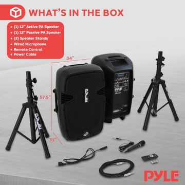 Pyle Wireless Portable PA System - 1800W Peak