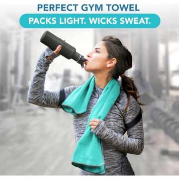 Youphoria Microfiber Travel Towel Fast Drying Lightweight - Quick Dry Towel for Camping, Beach, Backpacking, Hiking, & Sport