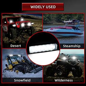 YITAMOTOR 6 Inch 18W Flood LED Light Bar for Vehicles