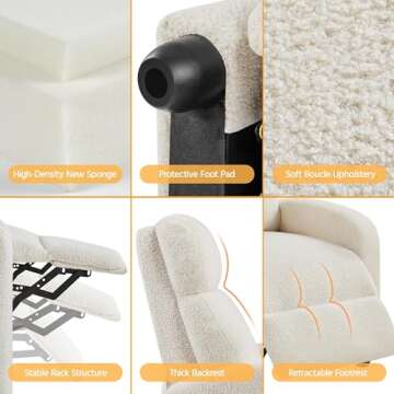 Topeakmart Adjustable Fabric Recliner Sofa for Comfort