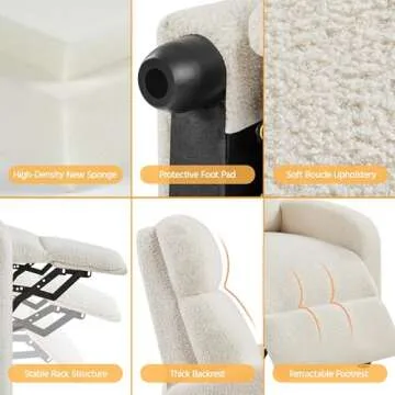 Topeakmart Adjustable Fabric Recliner Sofa for Comfort