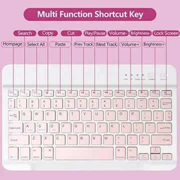 Stylish Keyboard Case for iPad 10.2" with Detachable Keyboard