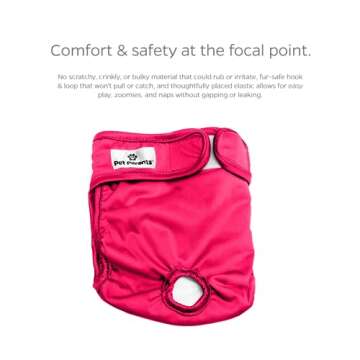 Pet Parents® Washable Dog Diapers (3pack) + Extendrs® of Durable Doggie Diapers, Premium Dog Diapers Female (Large, Princess)