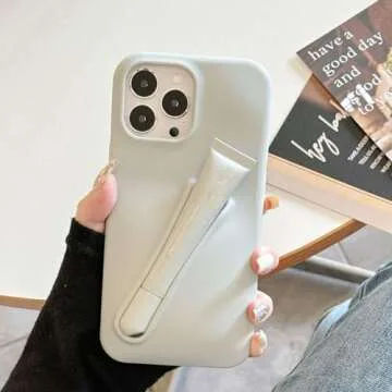 TRADAY Lip Gloss Phone Case Cute for iPhone 15 Plus /14 Plus for Women Girls Protective Silicone Shockproof Slim Funny Stylish Phone Case Compatible with iPhone 15 Plus/14 Plus（Light Gray）