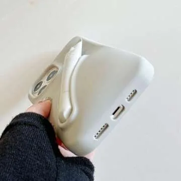 TRADAY Lip Gloss Phone Case Cute for iPhone 15 Plus /14 Plus for Women Girls Protective Silicone Shockproof Slim Funny Stylish Phone Case Compatible with iPhone 15 Plus/14 Plus（Light Gray）