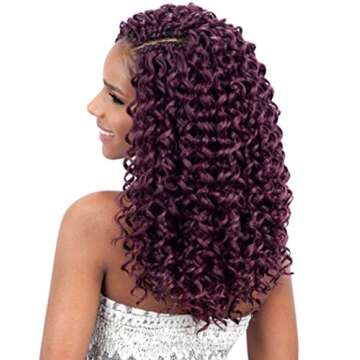 FreeTress Synthetic Hair Crochet Braids GoGo Curl 12" (4-Pack, 1)