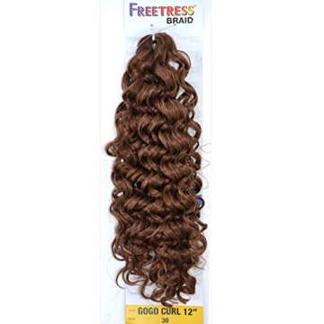 FreeTress Synthetic Hair Crochet Braids GoGo Curl 12" (4-Pack, 1)