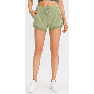 Lavento Women's Workout Shorts Lightweight Active Running Shorts