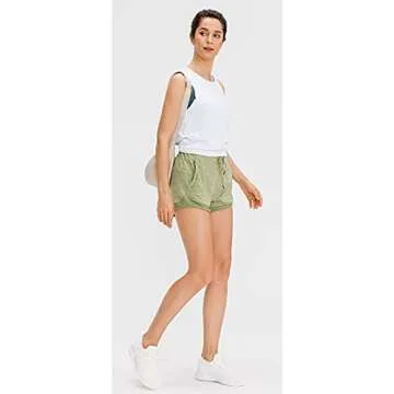 Lavento Women's Workout Shorts Lightweight Active Running Shorts