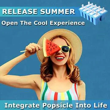 Silicone Popsicle Molds 10-cavity, DIY Ice Pop Mold for Kids Adult Teens, BPA Free Ice Cream Molds f...
