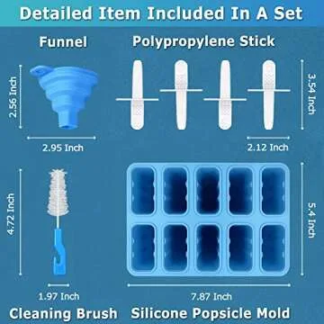 Silicone Popsicle Molds for DIY Ice Cream Treats