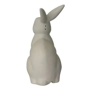 Simple Designs LT3058-WHT White Porcelain Animal Shaped Table Lamp, Bunny Rabbit
