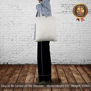 TOPDesign 3 | 6 | 12 | 24 | 48 | 192 Pack Economical Cotton Tote Bags, Lightweight Medium Reusable G...