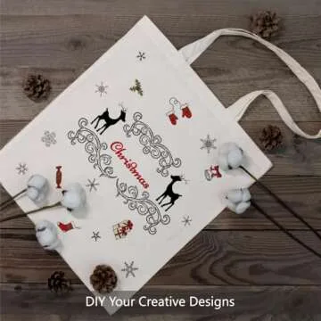 TOPDesign 3 | 6 | 12 | 24 | 48 | 192 Pack Economical Cotton Tote Bags, Lightweight Medium Reusable Grocery Shopping Cloth Bags, Suitable for DIY, Advertising, Promotion, Gift, Activity (3-Pack)