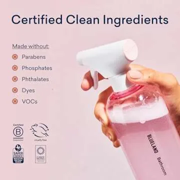 Eco-Friendly BLUELAND Bathroom Cleaner Set with Refill Tablets