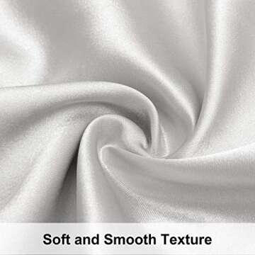 NTBAY 2 Pack Satin Standard Pillowcases, Silky Soft for Hair & Skin