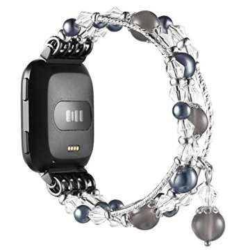 Simpeak Band Compatible with Fitbit Versa/Versa 2 / Versa Lite/Versa SE Smartwatch,Bracelet Elastic ...