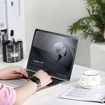 Simpeak Band Compatible with Fitbit Versa/Versa 2 / Versa Lite/Versa SE Smartwatch,Bracelet Elastic Beaded Pearl Band Replacement for Fitbit Versa,Women, Black