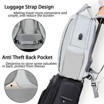 CADeN Camera Backpack w/ 15.6" Laptop Compartment, USB Charge Port, Tripod Holder, Rain Cover Compatible for Sony Canon Nikon