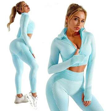 Stylish 3pcs Seamless Workout Sets for Women