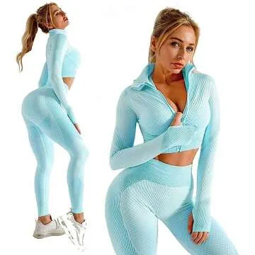 Stylish 3pcs Seamless Workout Sets for Women
