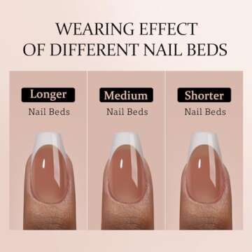 BTArtboxnails French Gel Nail Tips - French Tip Press on Nails Brown Short Coffin 3 in 1 XCOATTIPS Pre-applied Tip Primer & Base Coat, No Need to File Fake Nails