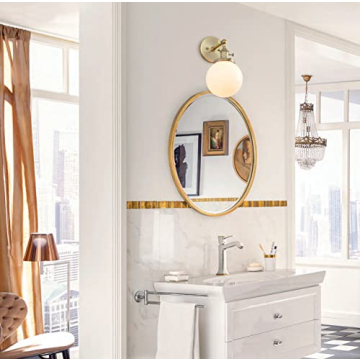 PERMO Vintage Industrial Wall Sconce with Hand Blown Glass Shade