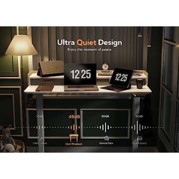 Claiks Adjustable Electric Standing Desk with Storage