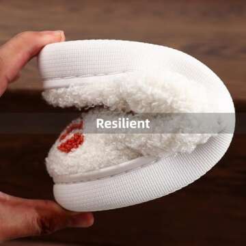 Christmas Slippers Gingerbread Man Fuzzy Slippers for Womens Men Winter Warm House Couple Slippers Shoes Cozy Indoor Home Slippers Bedroom Fluffy Slippers (Medium,Gingerbread Man,Medium,Medium,Women)