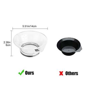 Balayage Hair Dye Kit, Hair Dye Color Brush and Bowl Set, Hair Color Brush Mixing Bowl Kit Perfect Tools for Hair Tint Dying Coloring Applicator with 8 PCS