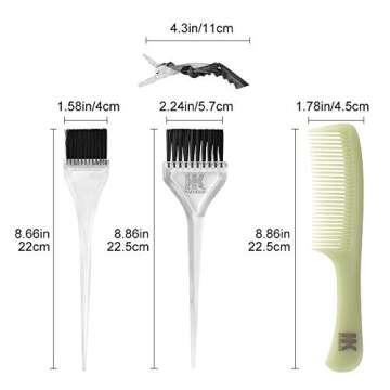 Balayage Hair Dye Kit, Hair Dye Color Brush and Bowl Set, Hair Color Brush Mixing Bowl Kit Perfect Tools for Hair Tint Dying Coloring Applicator with 8 PCS