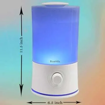 BlueHills Premium 2000 ML XL Large Essential Oil Diffuser Aromatherapy Humidifier for Large Room Home 40 Hour Run Huge Coverage Area 2 Liter Extra Large Capacity Huge Diffuser High Mist White E001