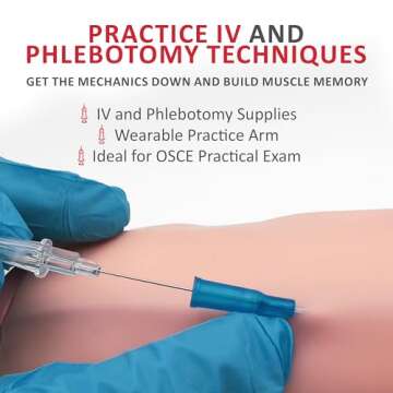 Phlebotomy Practice Kit and IV Practice Kit for Nurses and Other Medical Professionals - Practice an...