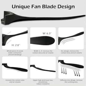 BOOSANT 72" Outdoor Ceiling Fans for Patios, Matte Black Ceiling Fans Without Lights, 3 Blades Wood Ceiling Fan with No Light by Remote Control Wet Rated for Indoor Outdoor, Porch, Farmhouse, Bedroom